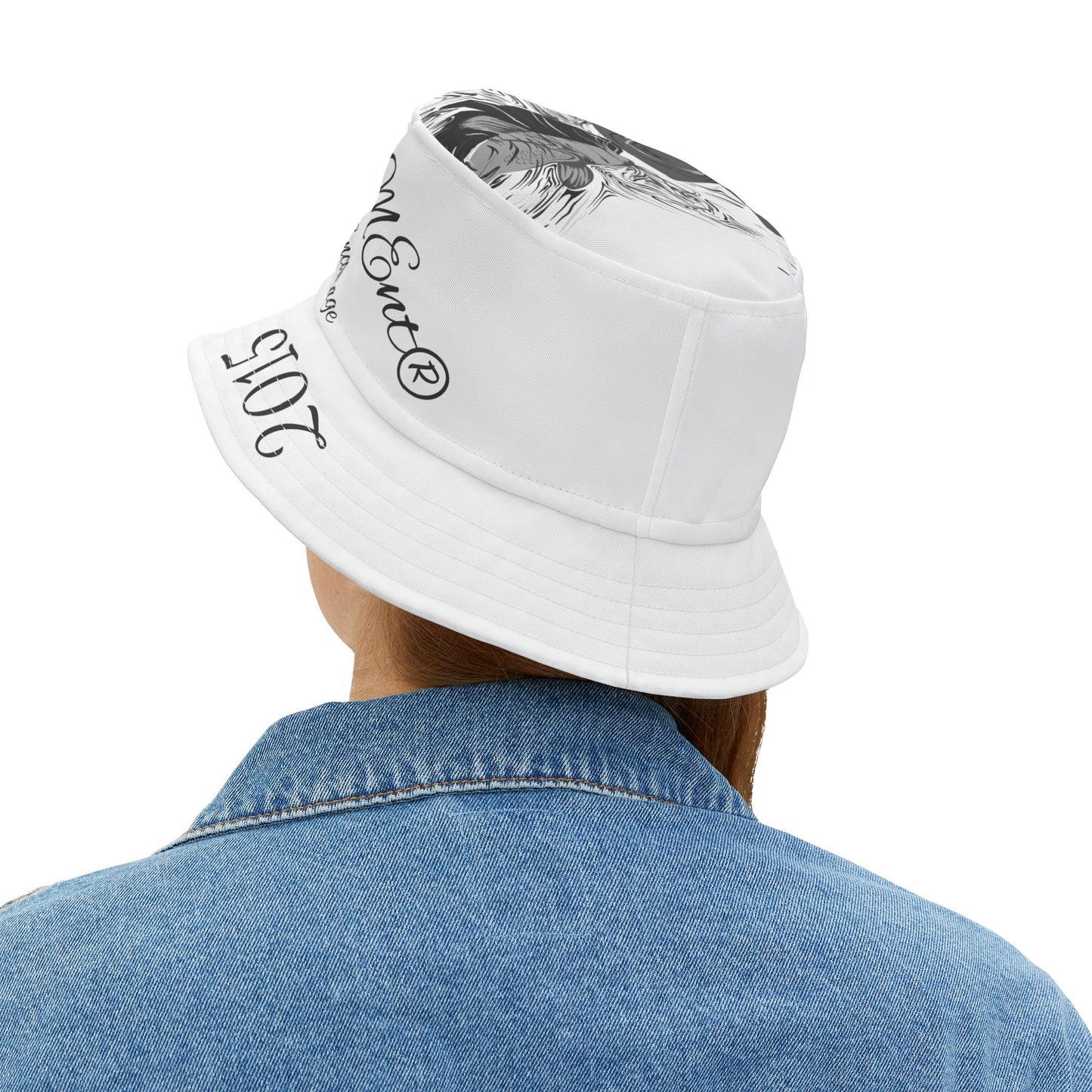 Bucket Hat with Psalm 23:4 Koi Fish Design
