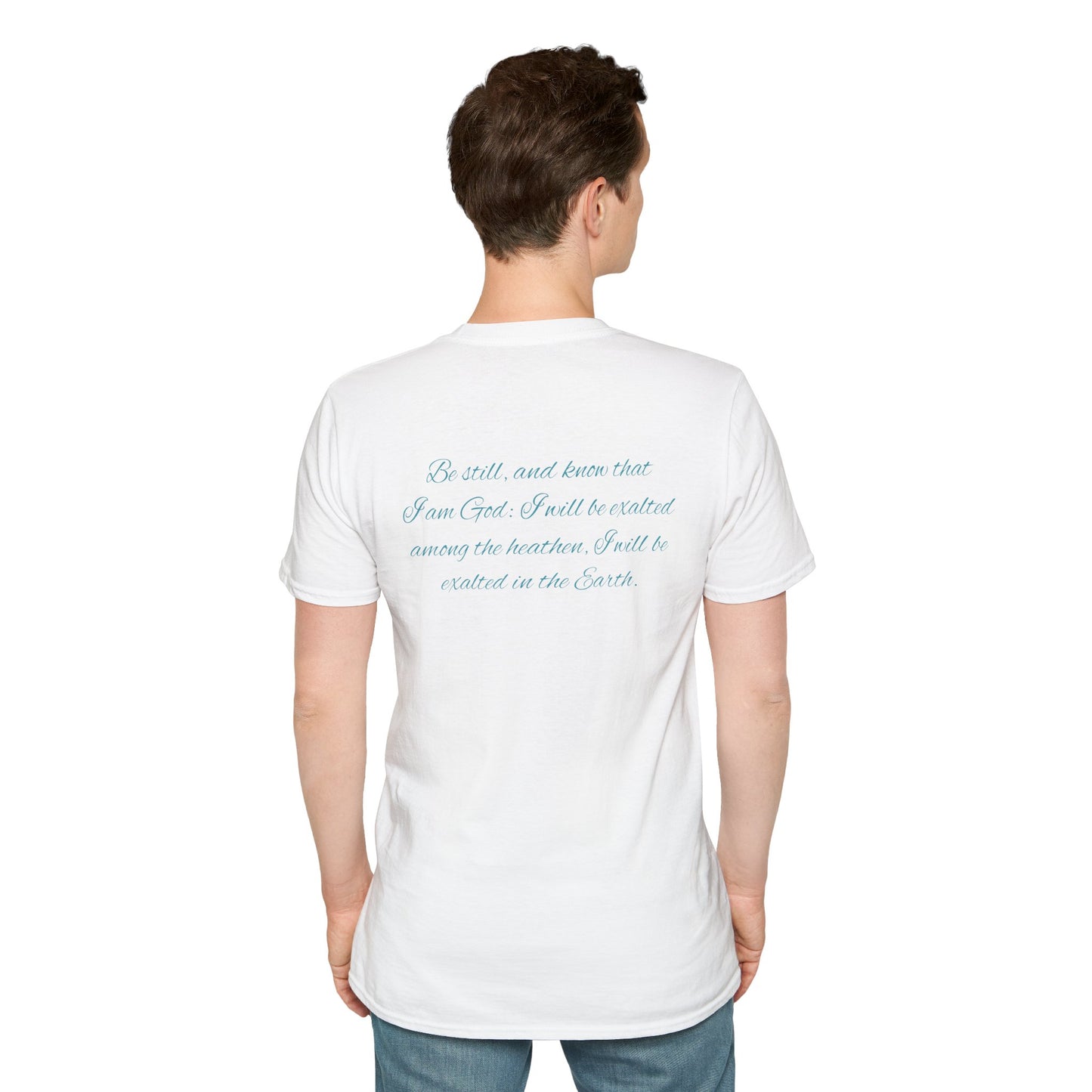 Christian Unisex T-Shirt with Psalm 46:10 and Epiphanies of EnlightMEnt®