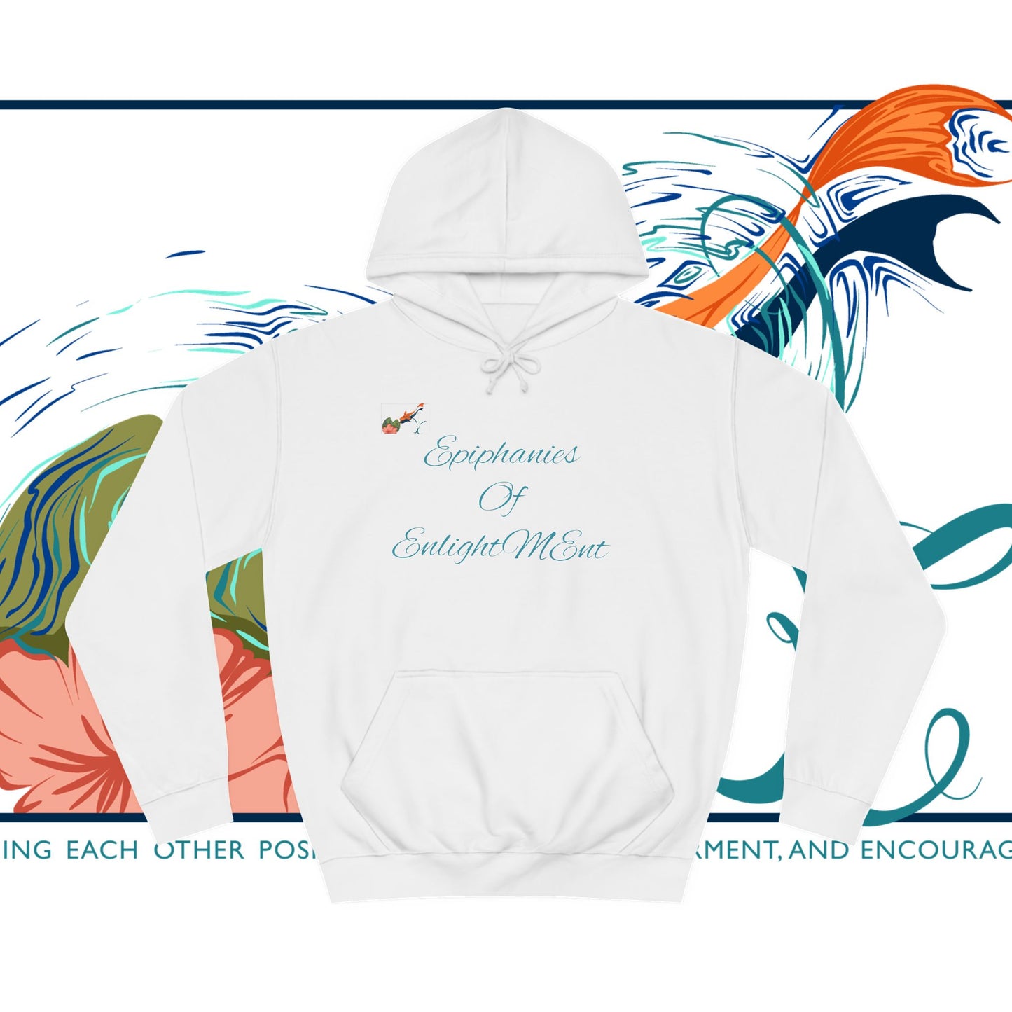 College Hoodie - Koi Fish with Color Design