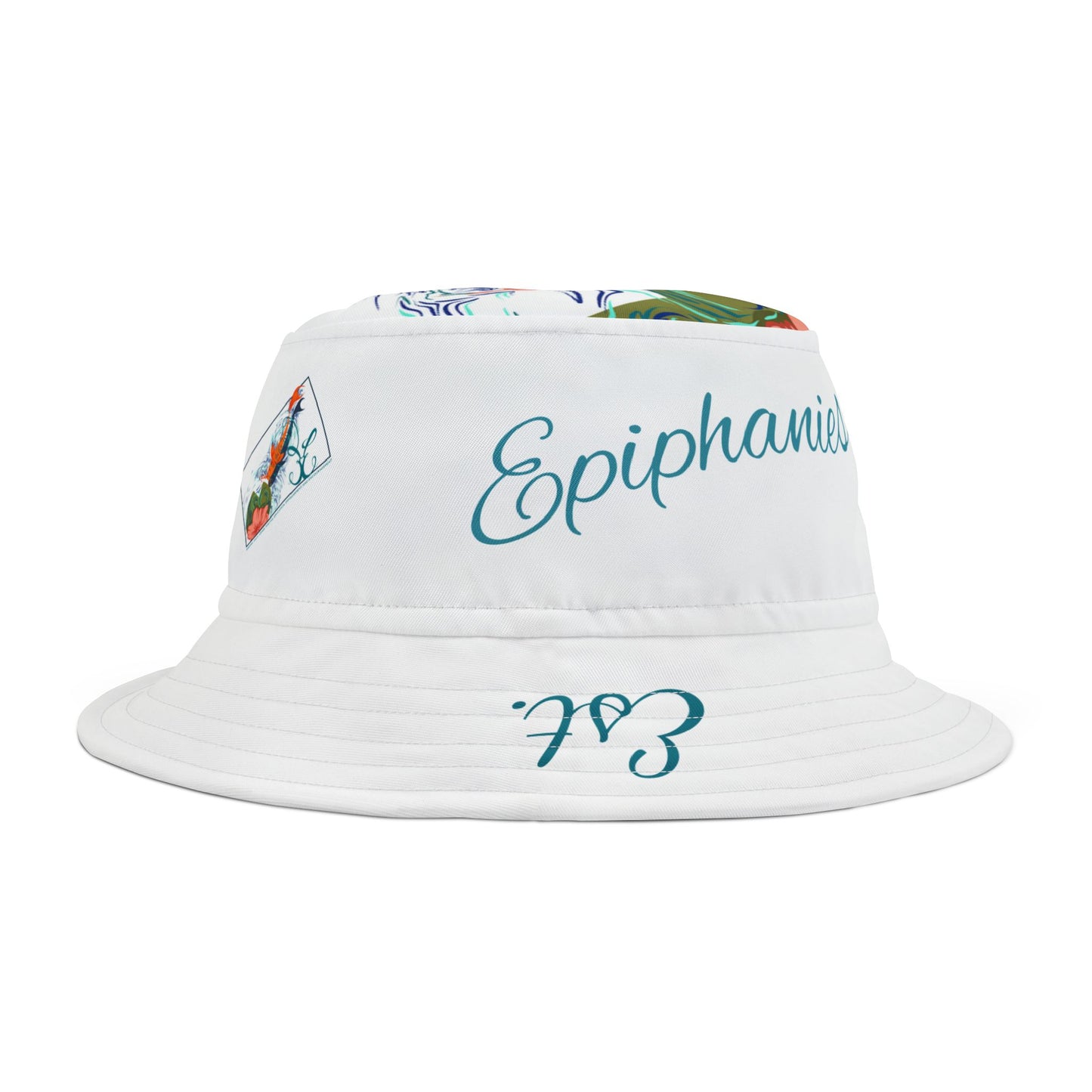 Bucket Hat with Psalm 23:4 Koi Fish Design