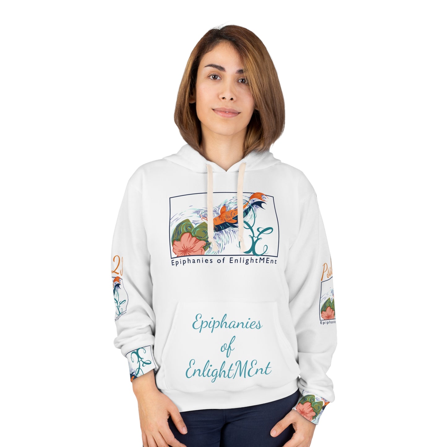 Inspirational Unisex Pullover Hoodie - Epiphanies of EnlightMEnt with Psalm 23 Design