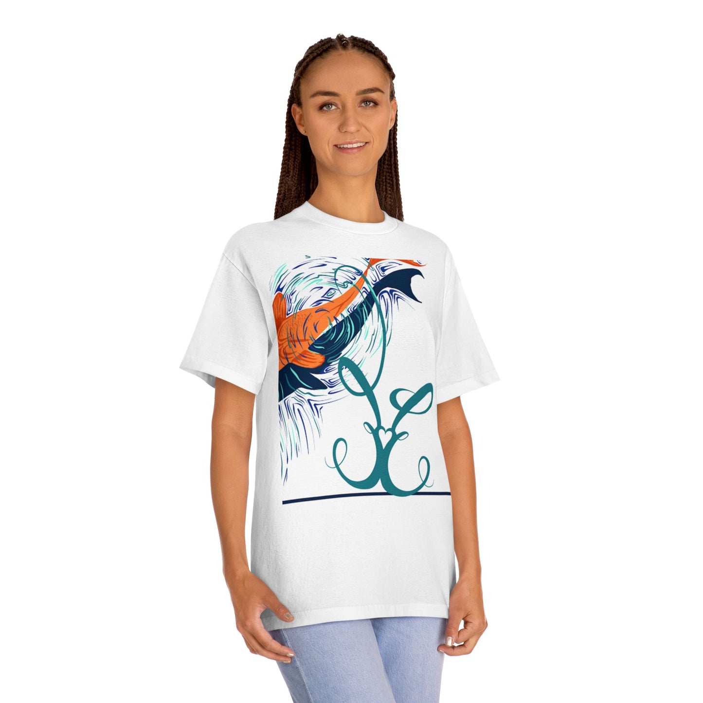 Colorful Koi Fish Unisex Classic Tee with Hashtags