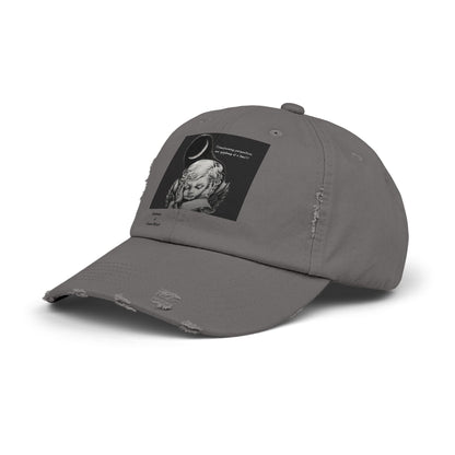 Angel Distressed Cap-Vintage Cotton Baseball Cap