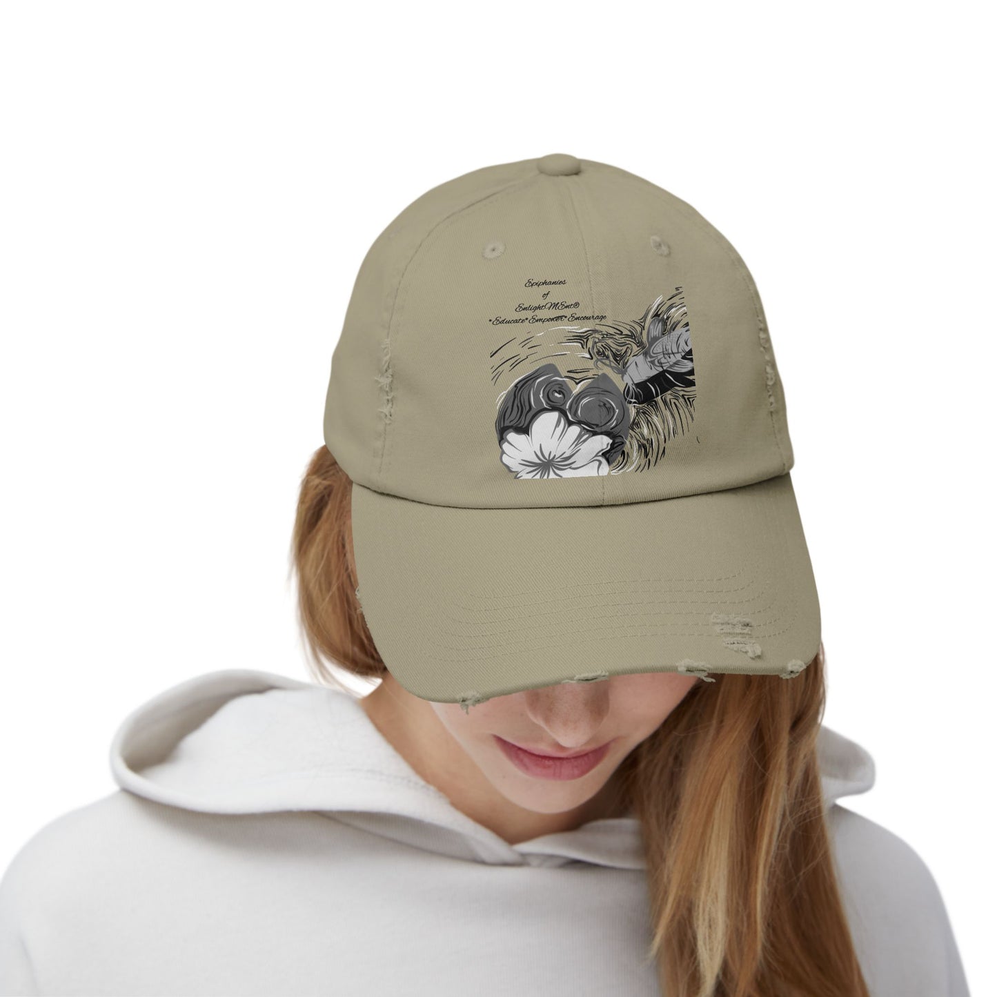 Koi Fish Distressed Cap-Vintage Cotton