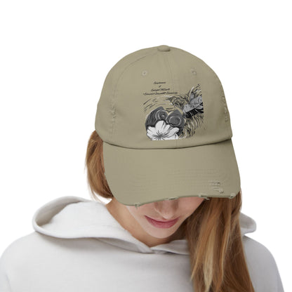 Koi Fish Distressed Cap-Vintage Cotton