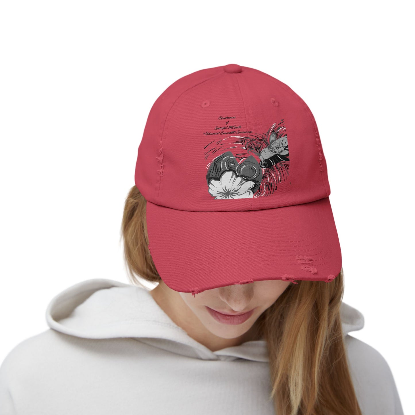 Koi Fish Distressed Cap-Vintage Cotton