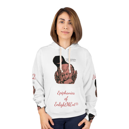 Inspirational Unisex Pullover Hoodie - Epiphanies of EnlightMEnt with Angel Design