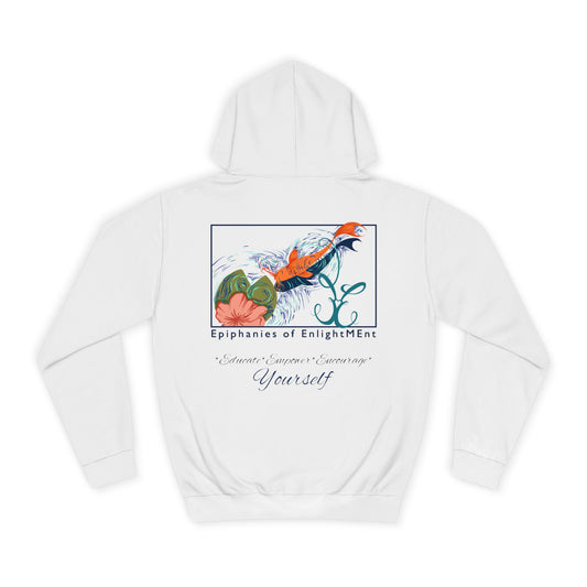 Colorful Pullover Hoodie: Educate, Empower, and Encourage Slogan