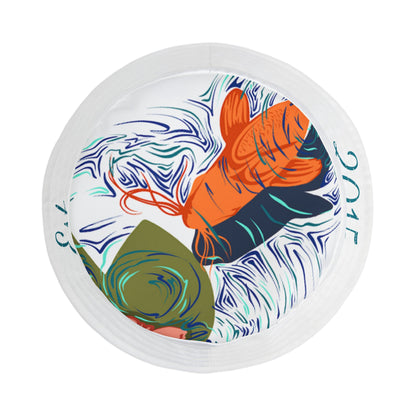 Bucket Hat with Psalm 23:4 Koi Fish Design