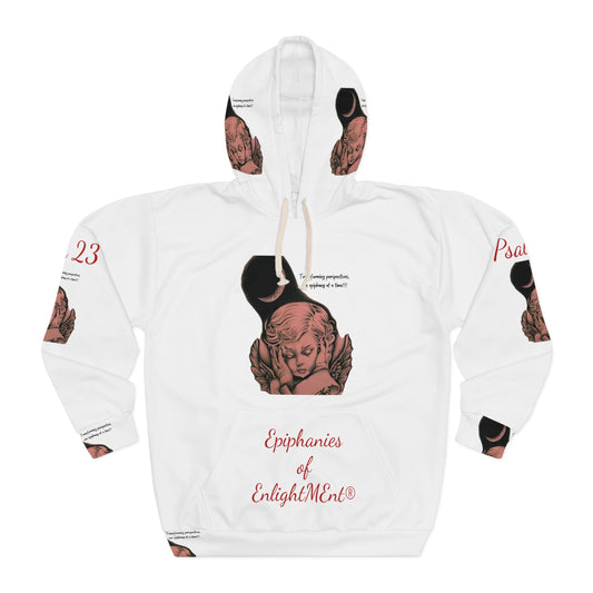 Inspirational Unisex Pullover Hoodie - Epiphanies of EnlightMEnt with Angel Design