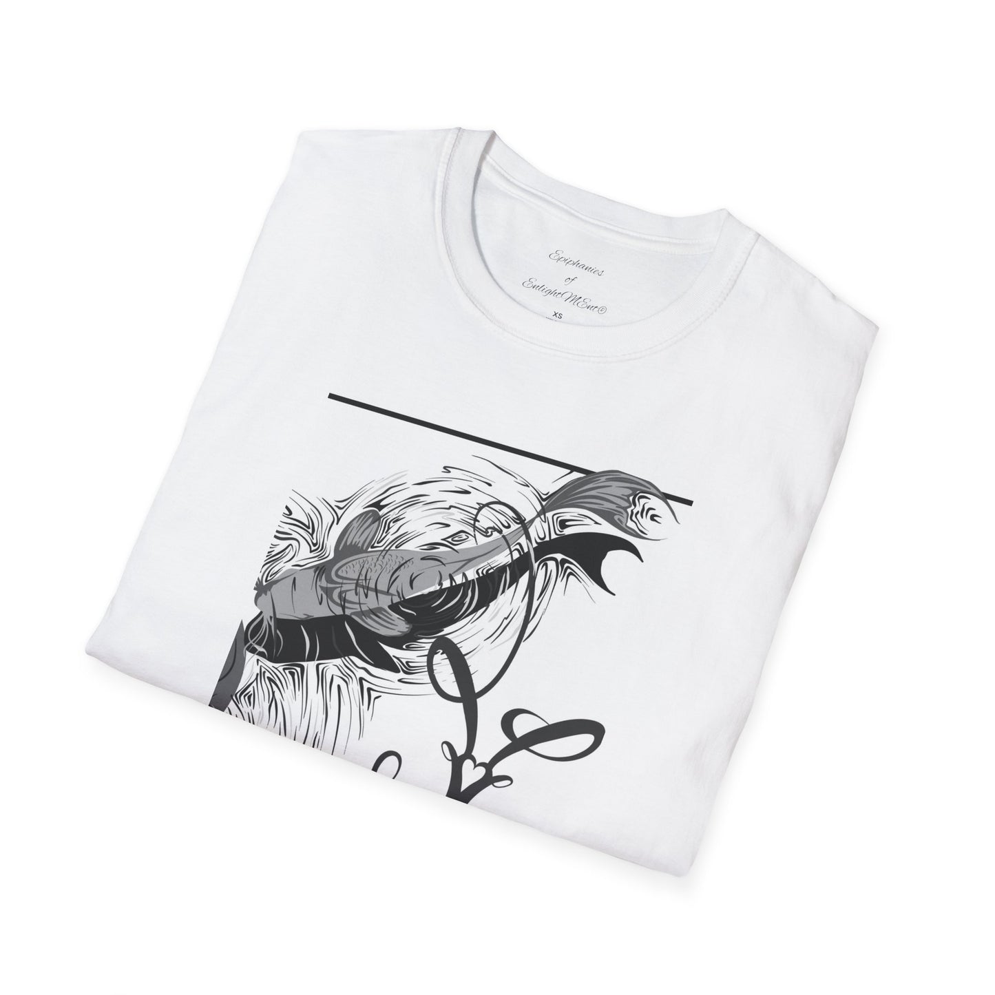 Koi Fish Unisex T-Shirt with Hashtags Design