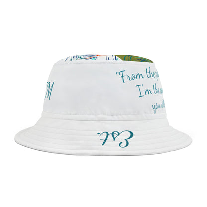 Colorful Koi Fish Bucket Hat with "From" Slogan