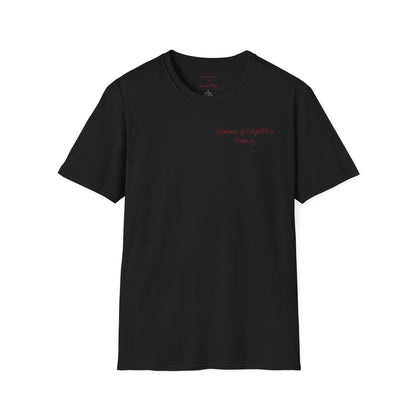 Angel with White Background Drawing Unisex Black T-Shirt