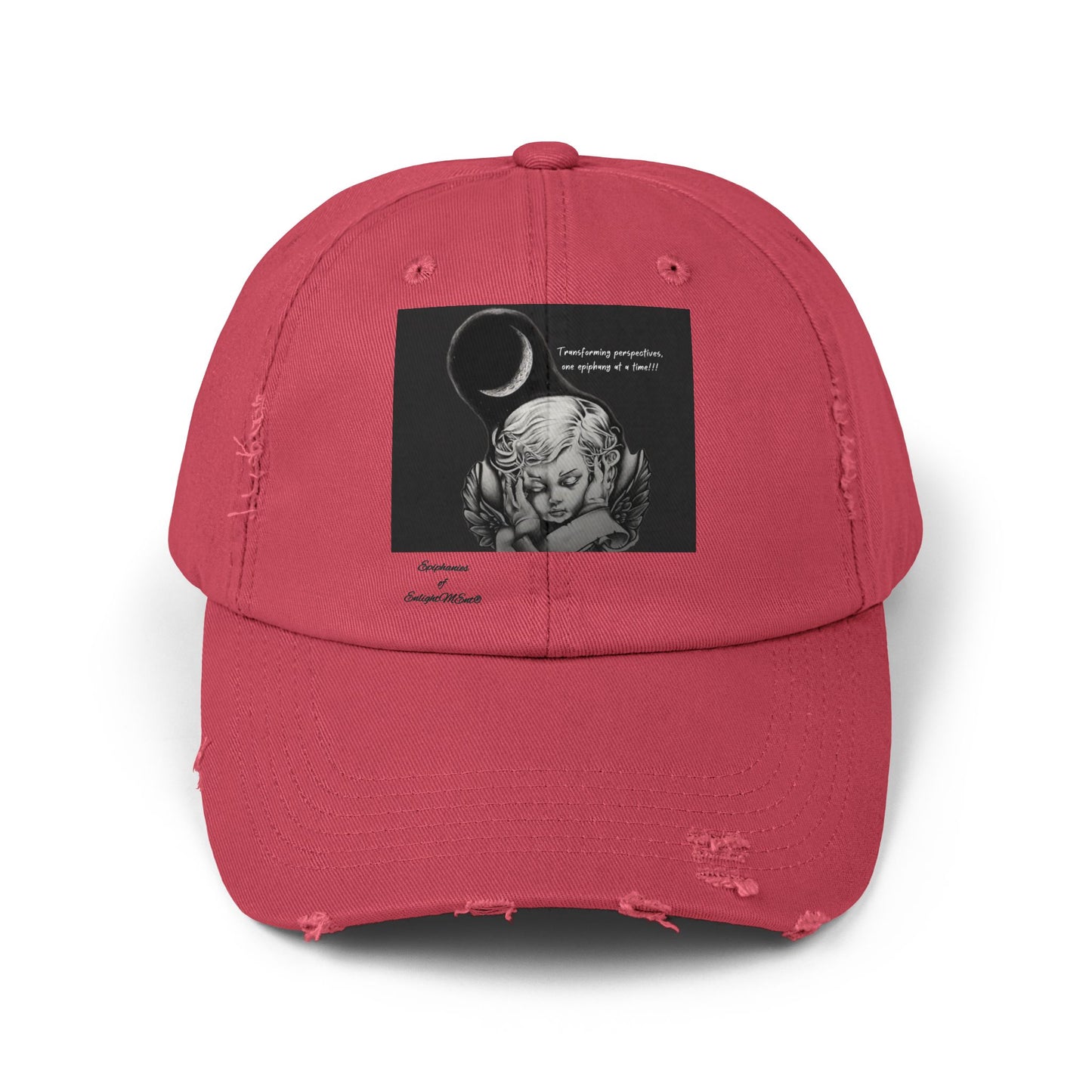 Angel Distressed Cap-Vintage Cotton Baseball Cap
