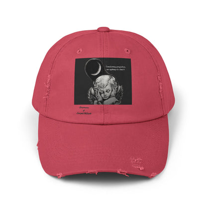 Angel Distressed Cap-Vintage Cotton Baseball Cap