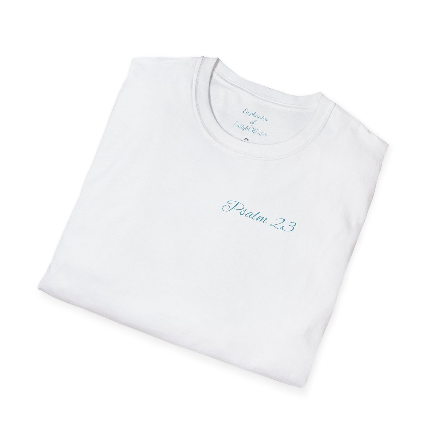 Unisex White T-Shirt with Psalm 23
