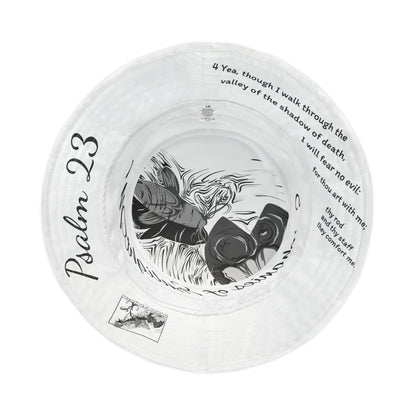 Bucket Hat with Psalm 23:4 Koi Fish Design