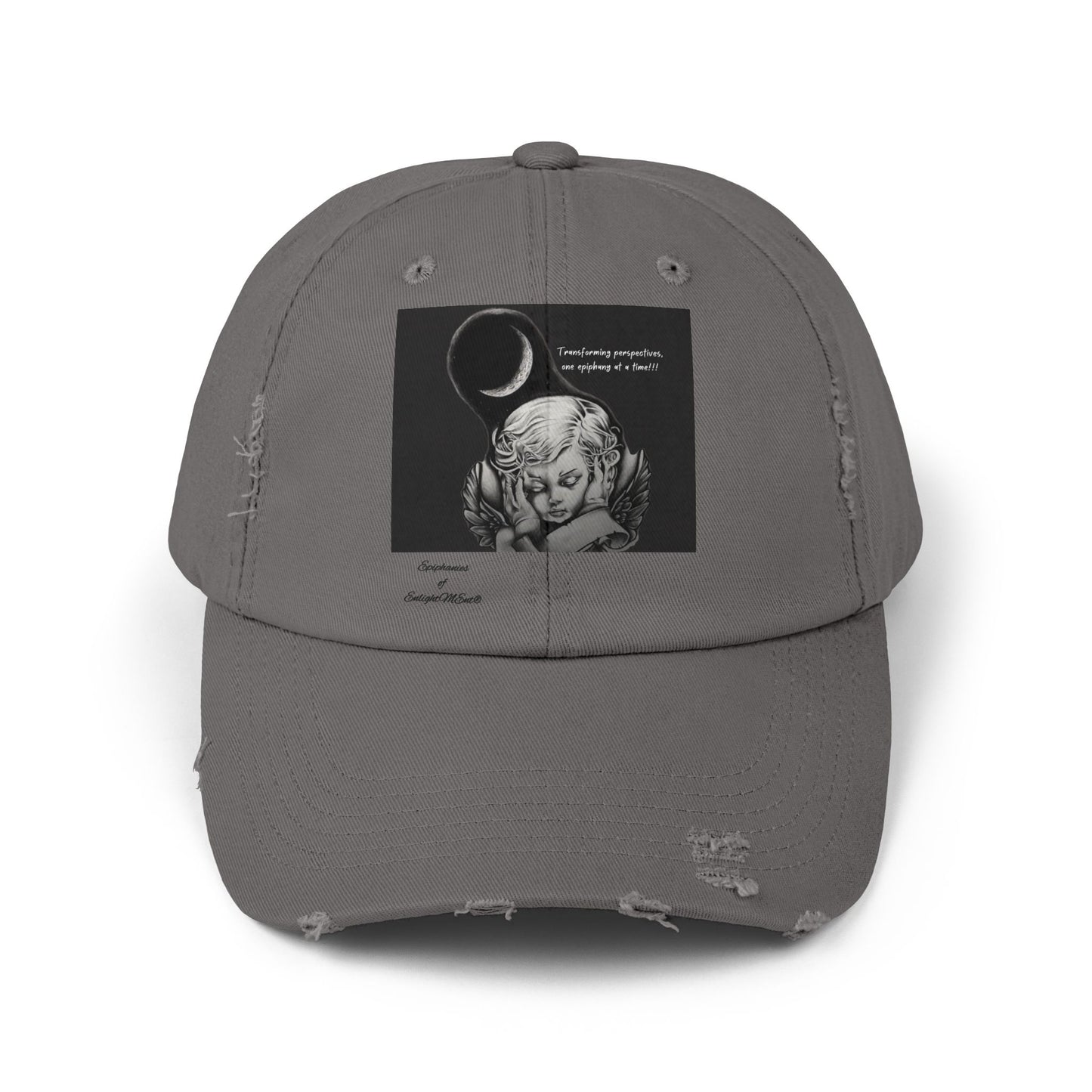 Angel Distressed Cap-Vintage Cotton Baseball Cap
