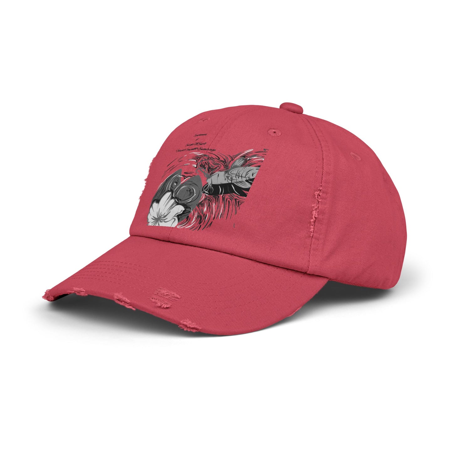 Koi Fish Distressed Cap-Vintage Cotton