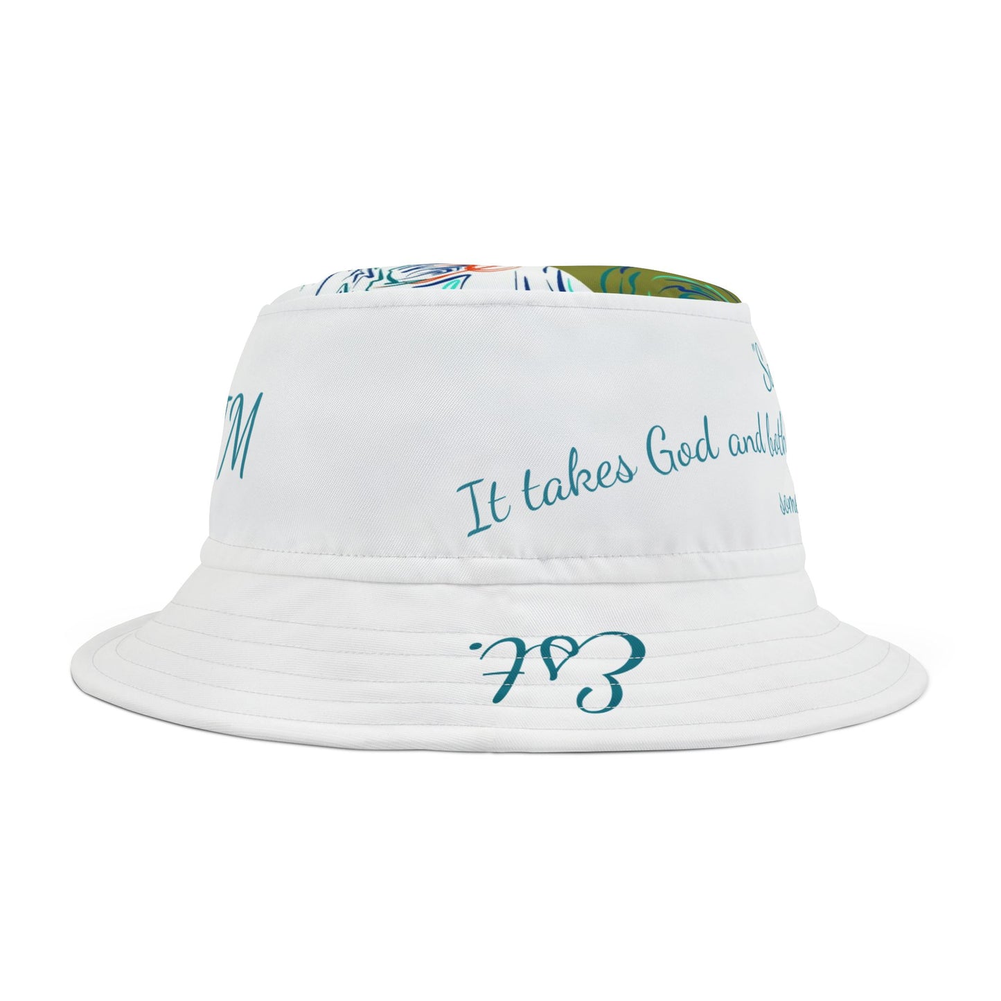 Bucket Hat with Koi Fish Design