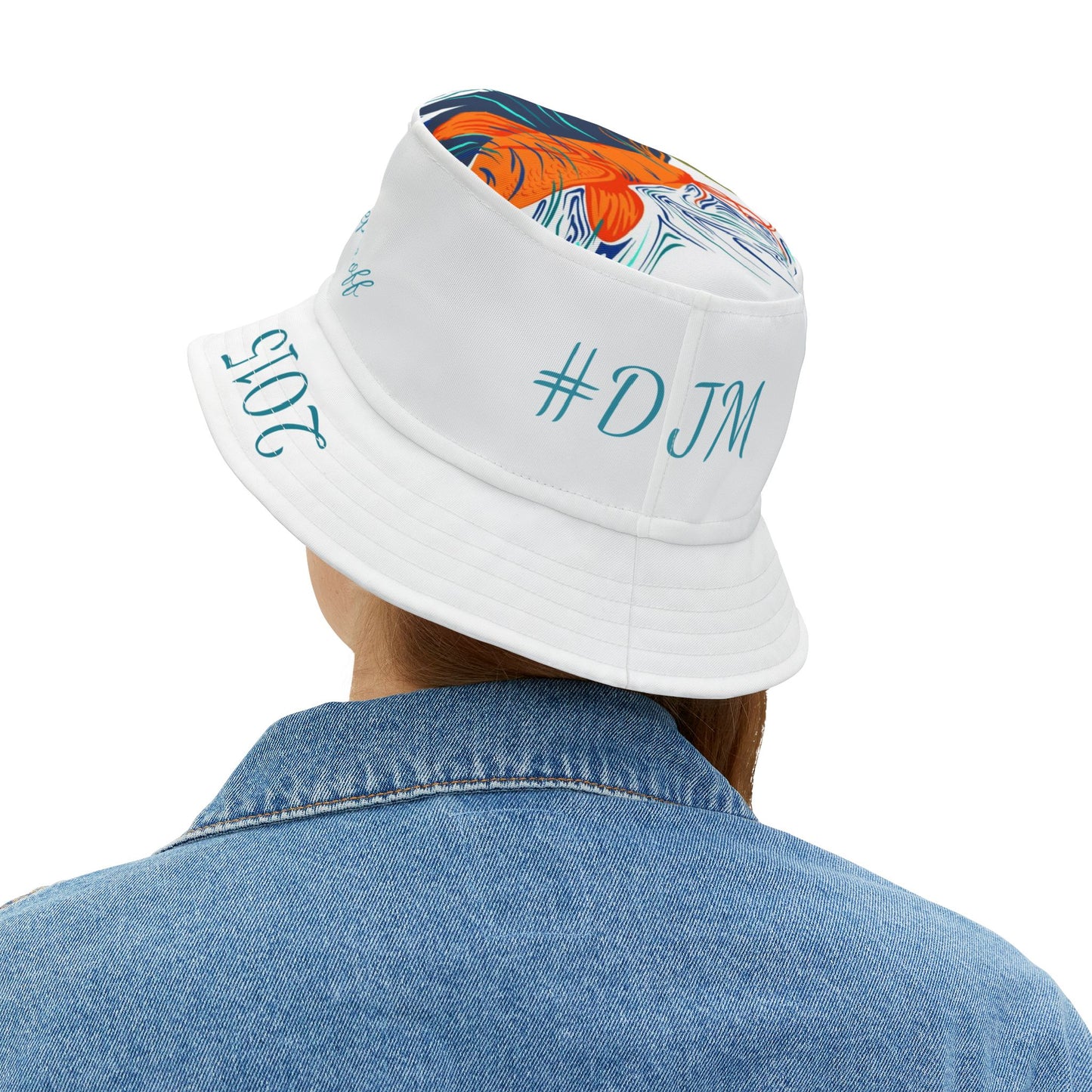 Bucket Hat with Koi Fish Design
