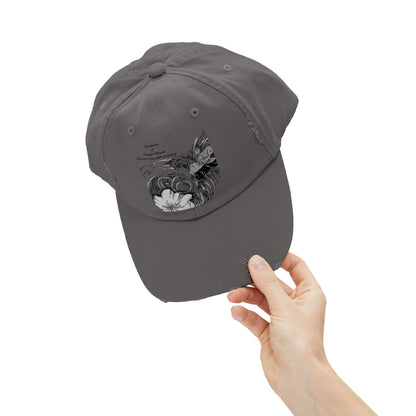 Koi Fish Distressed Cap-Vintage Cotton