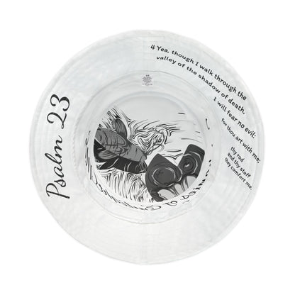 Bucket Hat with Psalm 23:4 Koi Fish Design