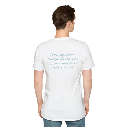 Christian Unisex T-Shirt with Psalm 46:10 and Epiphanies of EnlightMEnt®