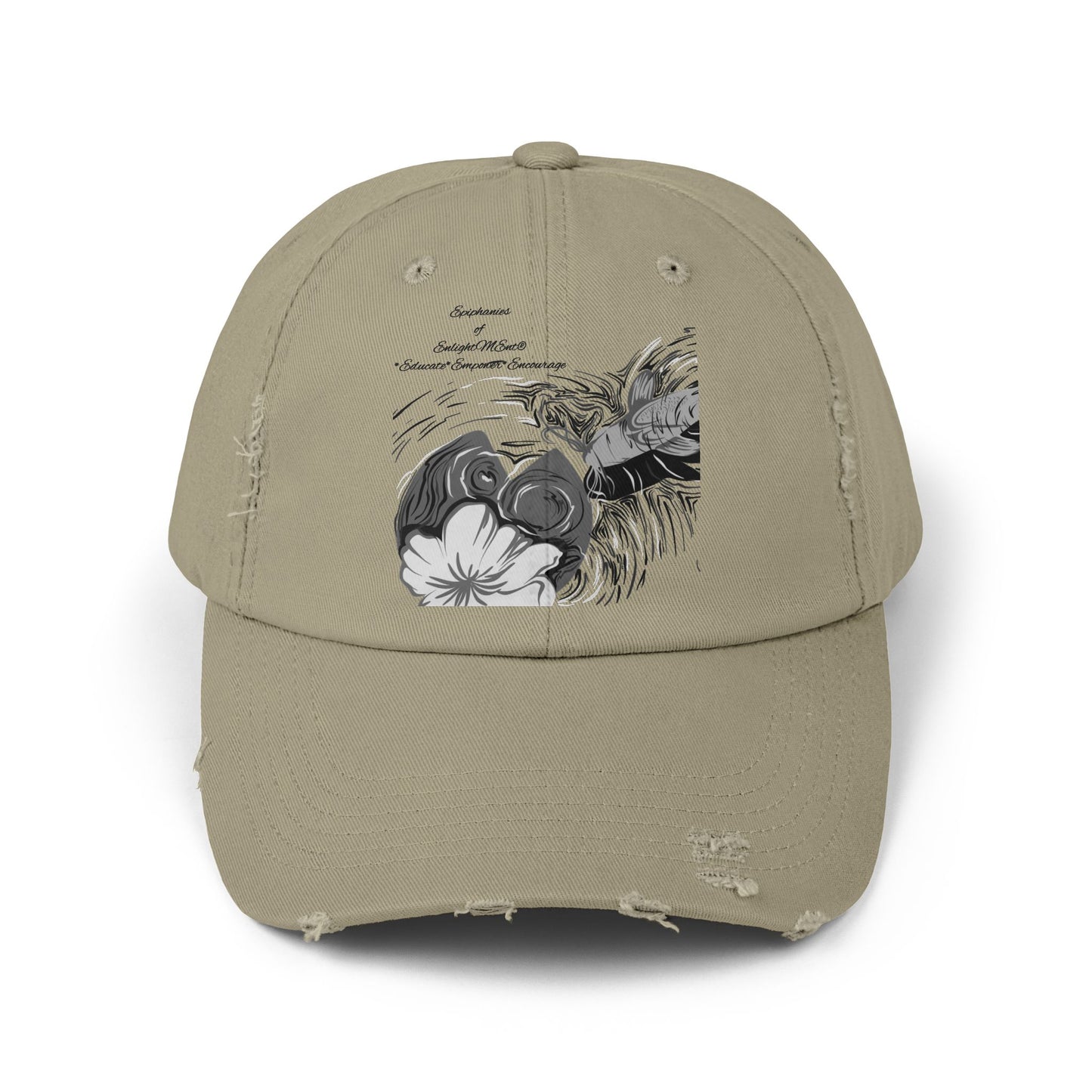 Koi Fish Distressed Cap-Vintage Cotton