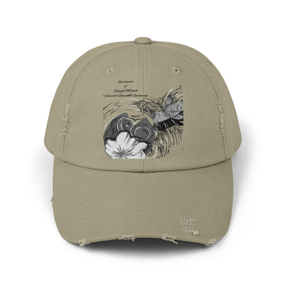 Koi Fish Distressed Cap-Vintage Cotton