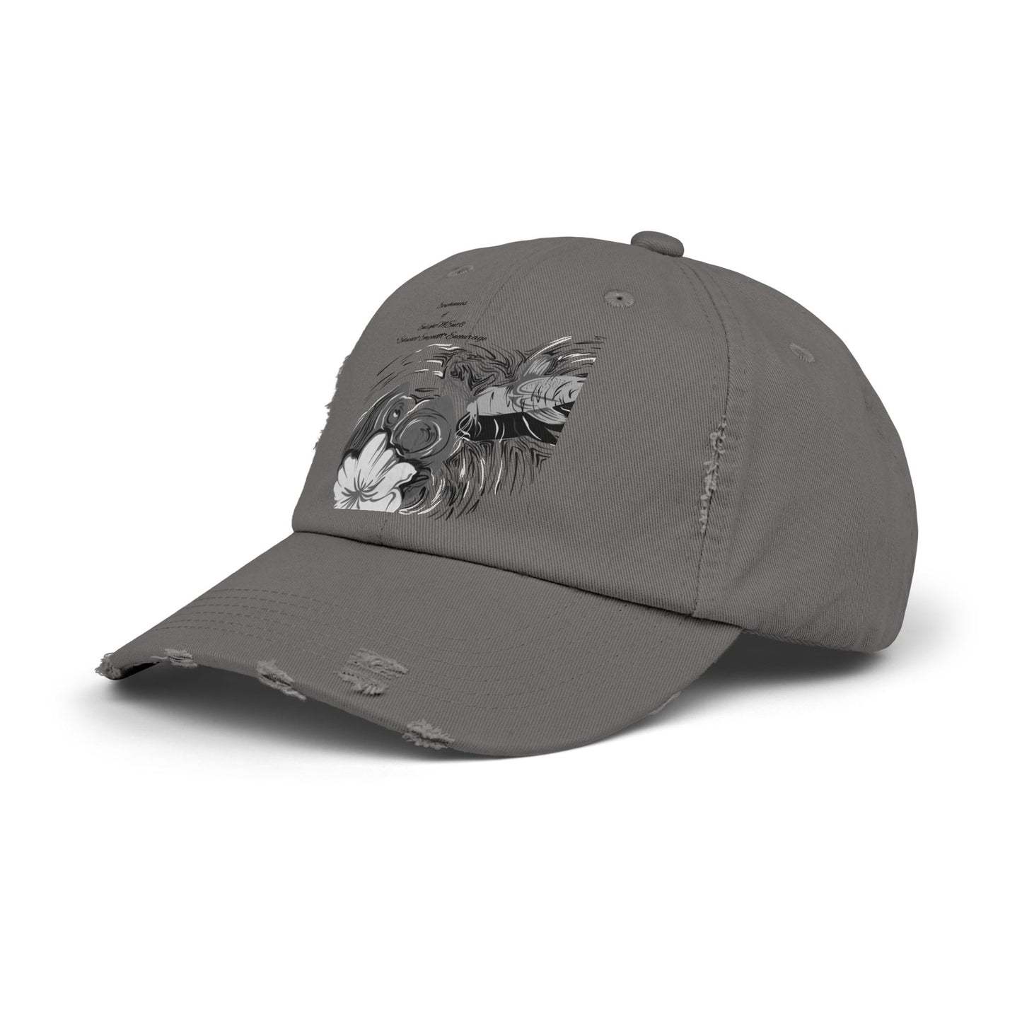 Koi Fish Distressed Cap-Vintage Cotton