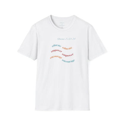 Christian Unisex T-Shirt with Romans 3:23-24 and Epiphanies of EnlightMEnt®