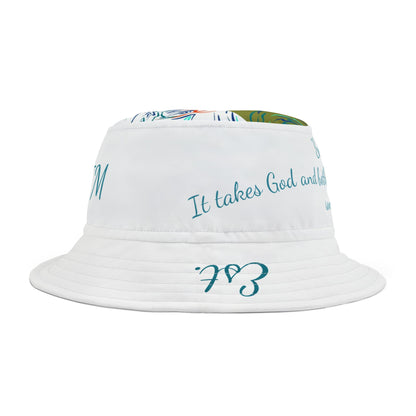 Colorful Koi Fish Bucket Hat with Donkey