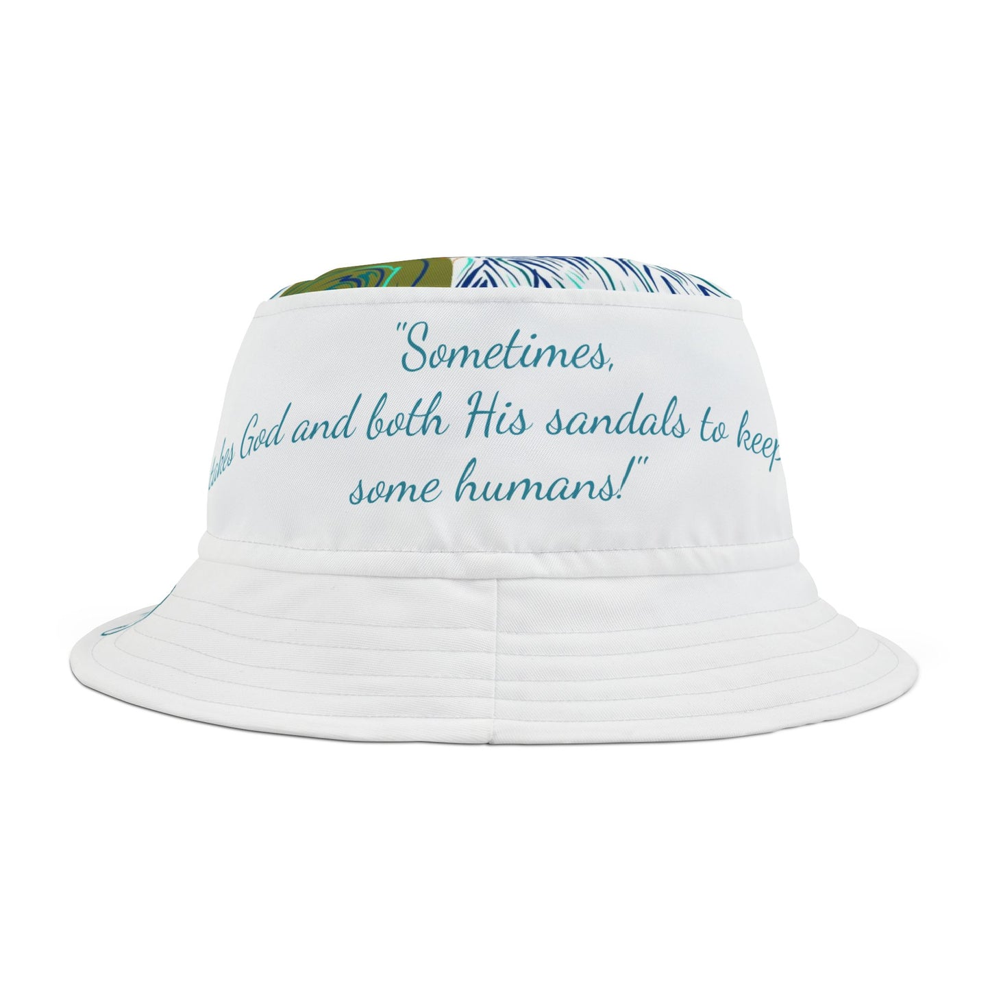 Bucket Hat with Koi Fish Design