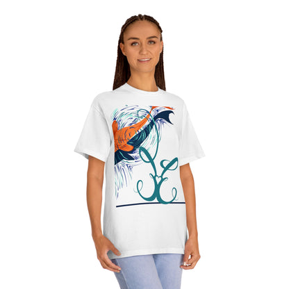 Colorful Koi Fish Unisex Classic Tee with Hashtags