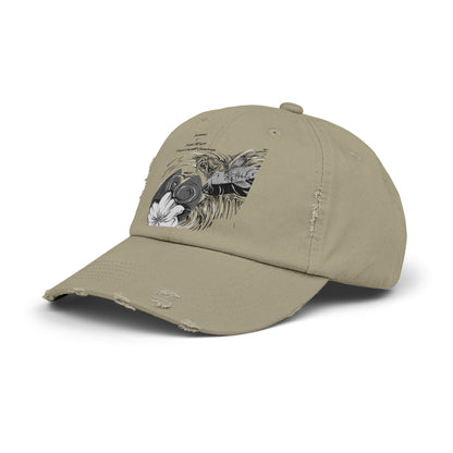 Koi Fish Distressed Cap-Vintage Cotton
