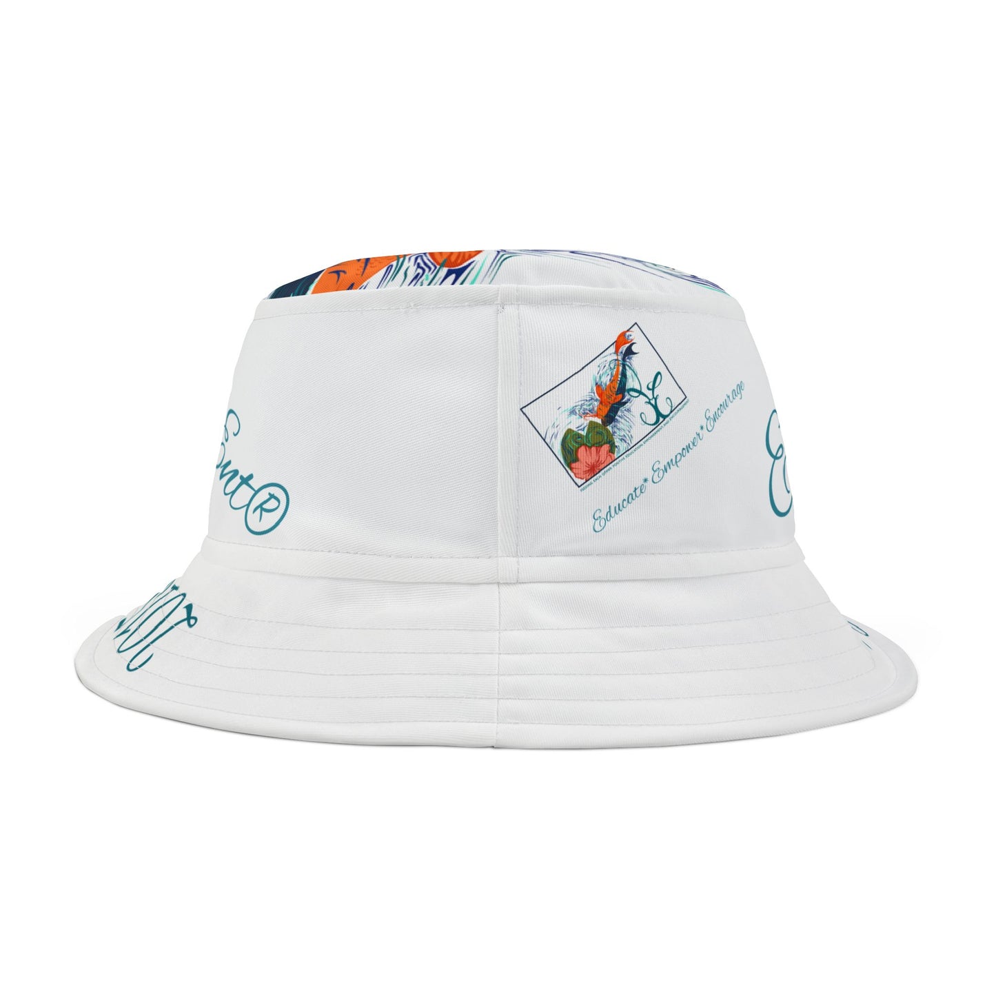 Colorful Koi Fish Bucket Hat with Psalm 23:4
