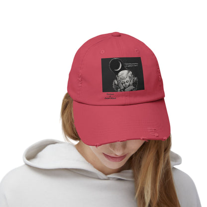 Angel Distressed Cap-Vintage Cotton Baseball Cap