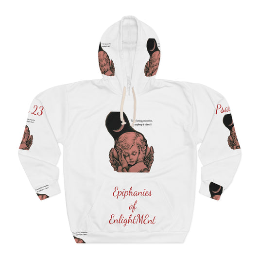 Inspirational Unisex Pullover Hoodie - Epiphanies of EnlightMEnt with Angel Design