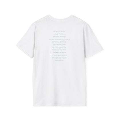 Unisex White T-Shirt with Psalm 23