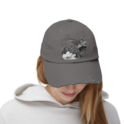 Koi Fish Distressed Cap-Vintage Cotton